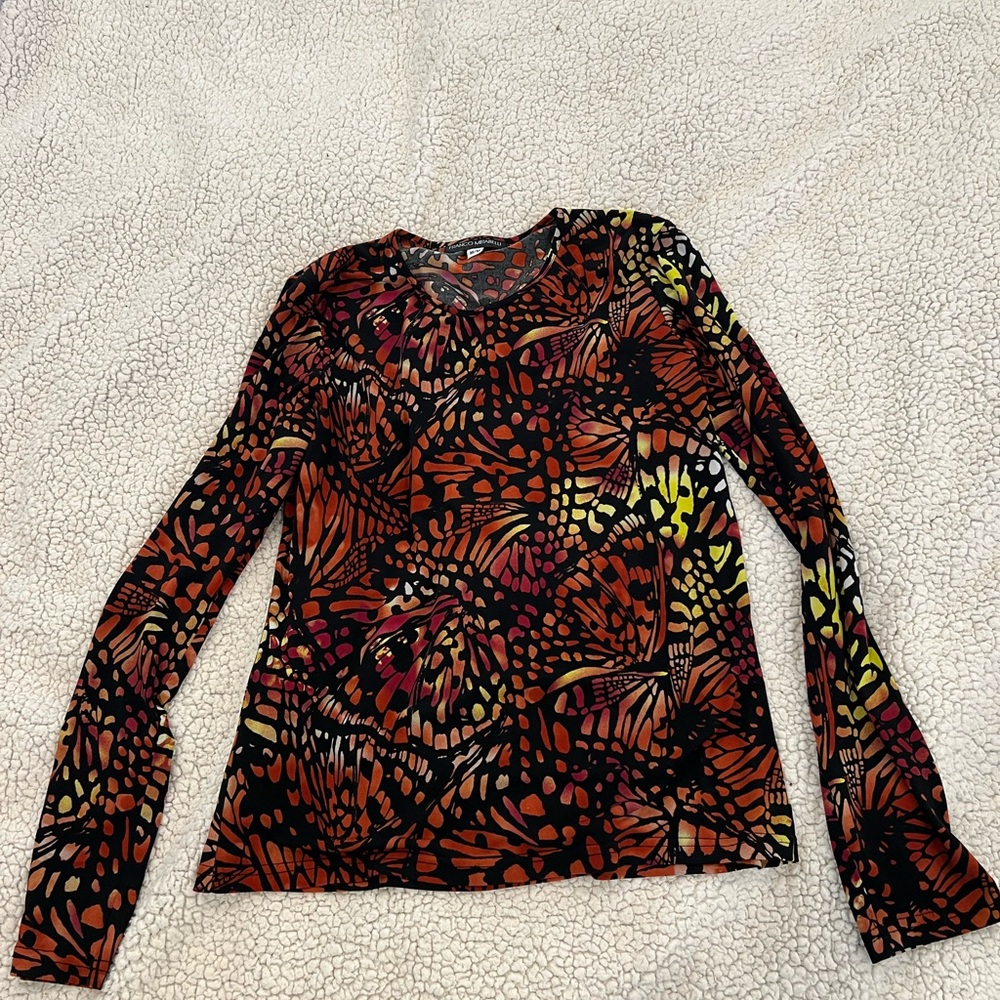 Franco Mirabelli long sleeved jersey knit top. Vintage 90’s. Like new.